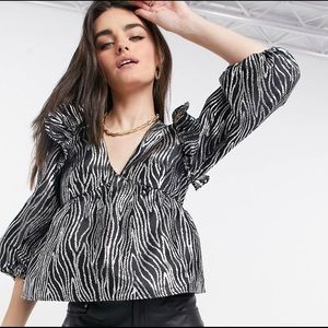 Metallic jacquard top • ASOS design